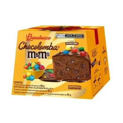 Mini Colomba Pascal Bauducco Gotas de Chocolate M&M's 80g